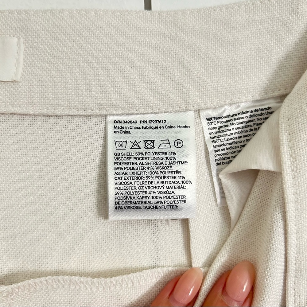 H&M Cream Dress Pants in Woven fabric - Picture 5 of 5